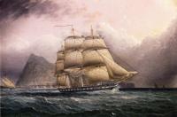 James E Buttersworth - American Frigate off Gilbraltar